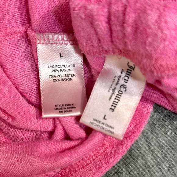 Juicy Couture Electric Pink Velour Shorts Set [H7] - Picture 7 of 8